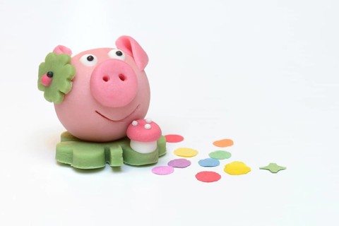 Marzipan lucky pig