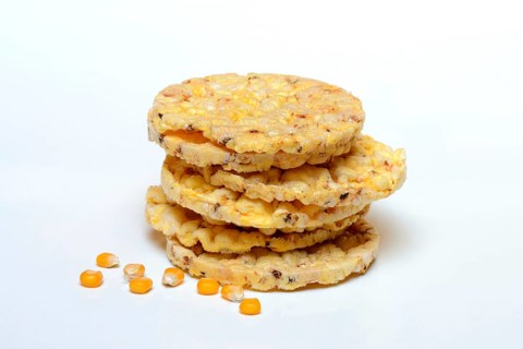 Corn wafers and corn kernels