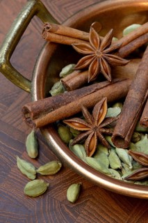 Christmas spices in bowl