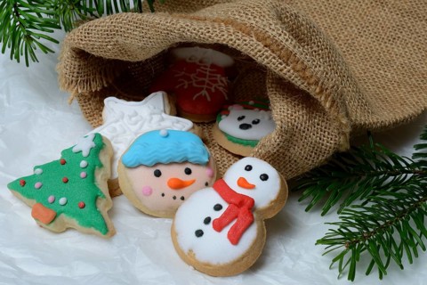 Biscuits with sugar icing