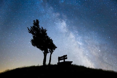 Bench under Milky Way