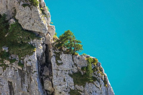 Lake Lucerne and rock face