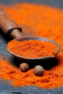 Powder in a wooden spoon