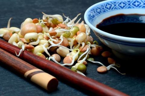Mixed sprouts of lentils
