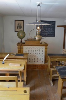 Old classroom in school