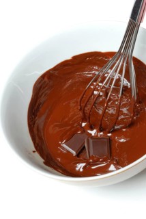 Melted dark chocolate