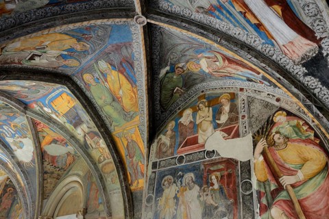 Cloister in the cathedral with wall paintings