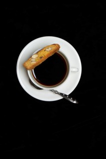 Cantucci and cup of coffee