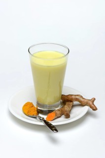 Turmeric-milk in glass