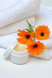 Marigoldsointment and flowers
