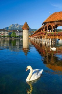 Chapel Bridge with Pilatus