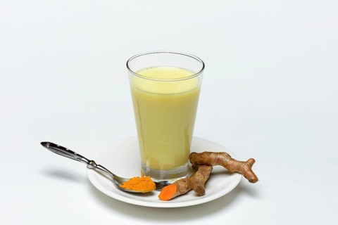 Turmeric-milk in glass