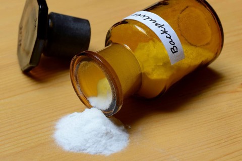 Soda powder in bottle