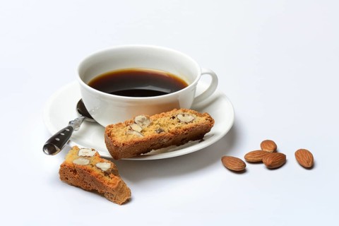 Cantucci and cup of coffee