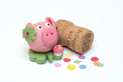 Marzipan lucky pig