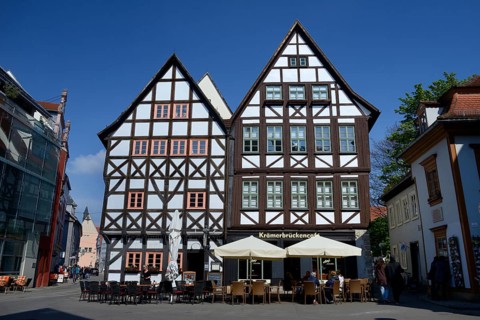 Half-timbered houses at the Kraemerbruecke