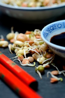 Mixed sprouts of lentils