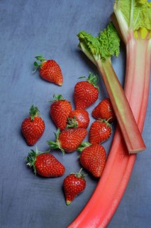 Strawberries and rhubarb