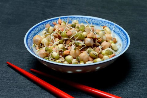 Mixed sprouts of lentils