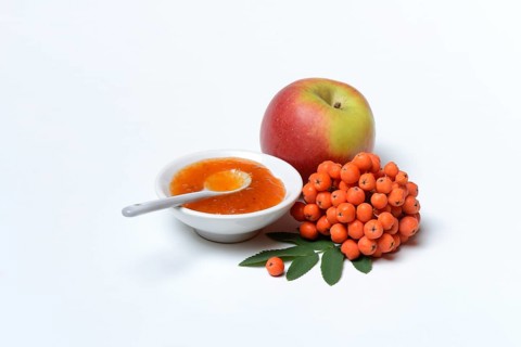 Rowanberry and apple marmalade with n
