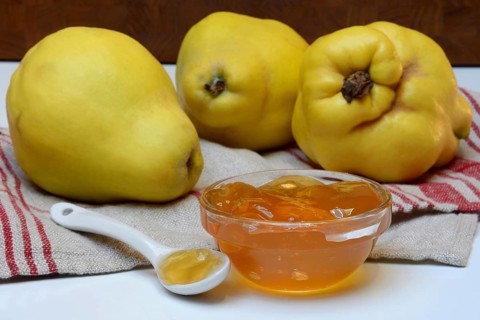 Quince jelly in shell