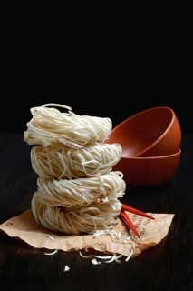 Chinese noodles and bowls