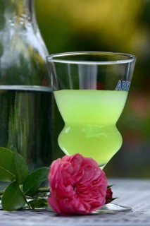 Glass of Absinthe with water carafe