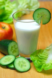 Glass of buttermilk