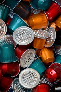 Used coffee capsules