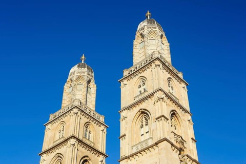 Towers of the Zurich Grossmuenster