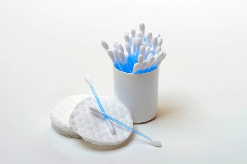 Cotton swabs and cotton pads