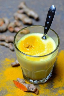 Turmeric-milk in glass