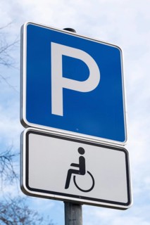 Handicapped parking sign