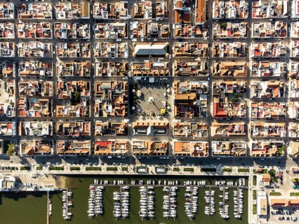 Aerial view of Vila Real de Santo Antonio