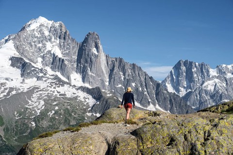 Hiker on a hiking trail