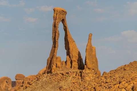 Ragged rock arch