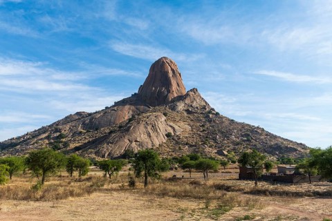 Striking granite mountain