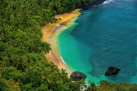 Overlook over banana beach
