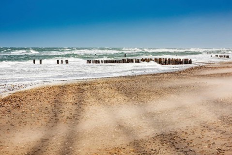 Winter storm at the Baltic Sea