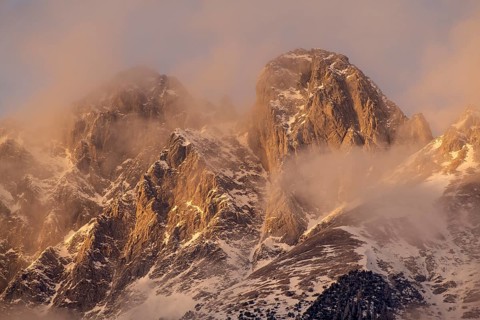 Mountain landscape in winter