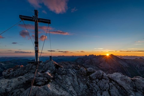 Sunrise over Allgaeu mountains