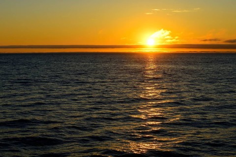 Sunset over the Pacific Ocean