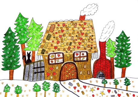 Witch house in the forest