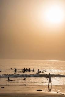 Lumley beach at sunset