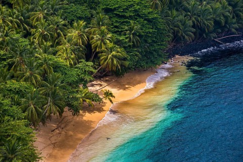 Overlook over banana beach