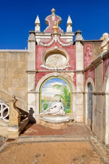 Statue and azulejos