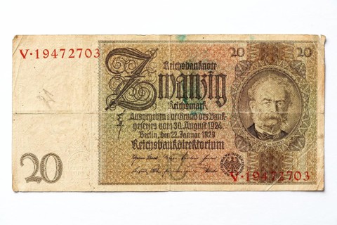 Banknote over twenty Marks