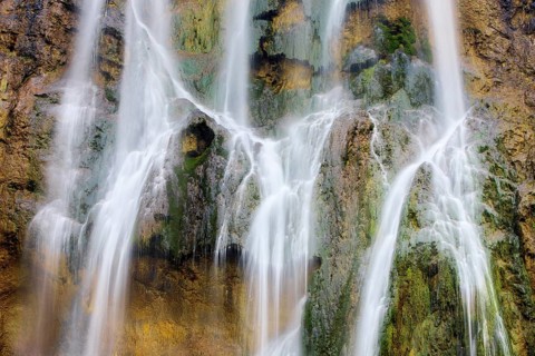 Flow from a waterfall
