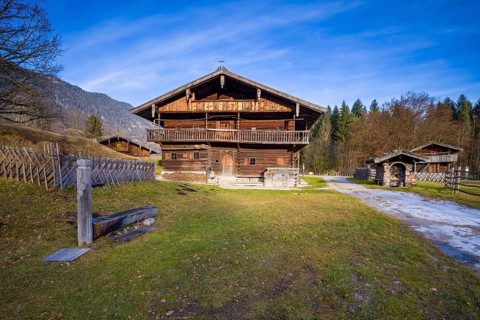 Tyrolean farms in late autumn