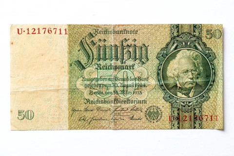 Banknote over Fifty Marks